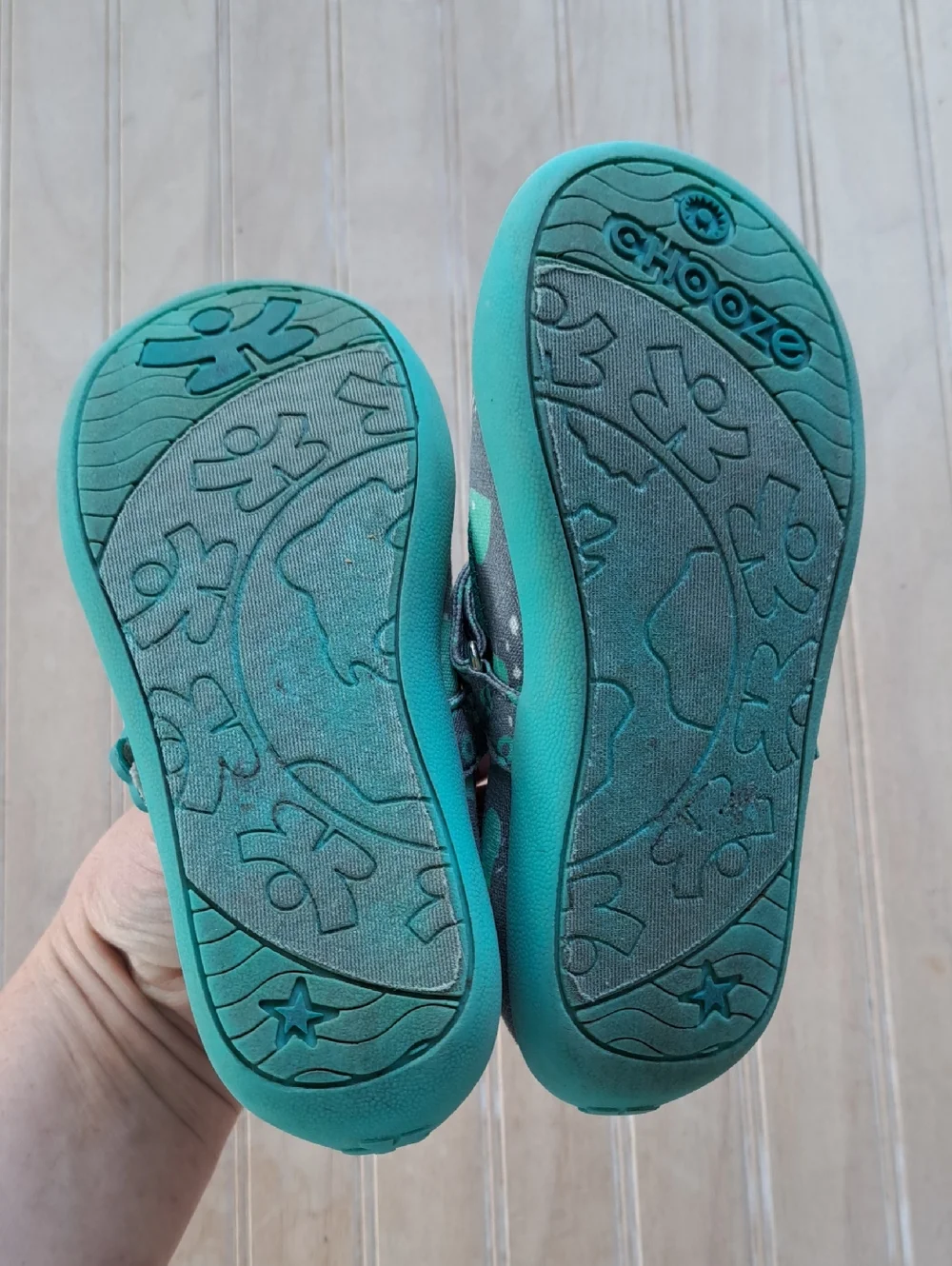 Chooze Jump Blossom Mary Jane Flats Toddler Girl Print Teal Floral Comfort Shoes